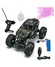 VikriDA Remote Control Off-Road Monster Truck with Mist Smoke Spray | High-Speed Rechargeable Rock Crawler Climbing Car Toy for Kids  Black