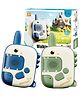 VikriDA Dino Walkie Talkies for Girls  2 Pack Long-Range Kids Walkie Talkie Set | Outdoor Camping Play - Green Blue