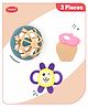 Aditi Toys Baby Kinder Rattle Set for 0-6 Months Old Baby, Non-Toxic, 100% BPA Free, Infant Grab, Spin & Shake Rattles, Colorful Rattles with 3 Pcs, Early Educational Sensory Toy, BIS Approved
