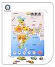 Aditi Toys Wooden India Map Puzzle With Picture & States Name Educational Board with 18 Piece - Multicolor