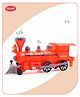 Aditi Toys Pull Back Steam Train Engine, with LED Toy for Kids, Plastic String Pull Back Train Non-Toxic and Safe for Little Kids - Red