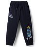 Smarty Boys Sinker Knit Full Length Lounge Pant with Text Print - Navy Blue