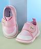Cute Walk by Babyhug Velcro Closure Casual Shoes With Kitty Applique - Pink