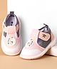 Cute Walk by Babyhug Velcro Closure Casual Shoes With Animal Applique - Peach