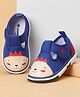 Cute Walk by Babyhug Casual Shoes With Velcro Closure & Face Applique - Blue