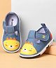 Cute Walk by Babyhug Casual Shoes With Velcro Closure & Face Applique - Blue