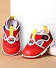 Cute Walk by Babyhug Velcro Closure Casual Shoes With Truck Applique - Red