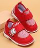 Cute Walk by Babyhug Casual Shoes With Velcro Closure & Cat Applique - Red