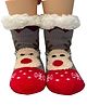 Butterthief Christmas Theme  Reindeer Designed  Non Skid Thermal Winter Socks  -   Dark Grey