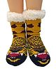 Butterthief Woollen Knit Tiger Designed Anti Skid Socks - Yellow