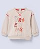 Ed-a-Mamma Cotton Woven Full Sleeves Friends Text Printed Light Winter Sweatshirt - Off White