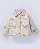 Ed-a-Mamma Corduroy Woven Full Sleeves Floral Printed Light Winter Jacket - Multi Colour