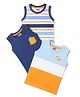 Babyhug Cotton Knit Tank T-Shirts Sleeveless with Graphics Pack of 3 -Multicolor
