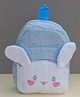 Dukiekooky Kids Cute Bunny Design  Soft Furry Material Blue Plush Backpack-Height 13.7 Inches