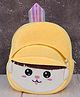 DukieKooky Kids Yellow Doll Face Design Soft Furry Material Plush Backpack-Height 7.8 Inches