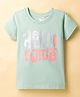 Tango Single Jersey Knit Half Sleeves T-Shirt With Helo Future Print - Sea Green