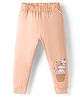 Tango Single Jersey Knit Full Length Lounge Pant With Kitty Print - Peach