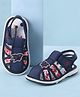 Cute Walk by Babyhug Velcro Closure Sandals With Rocket Applique - Navy Blue