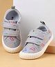 Cute Walk by Babyhug Velcro Closure Casual Shoes with Dino Print - Grey