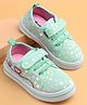 Cute Walk by Babyhug Casual shoes With Velcro Closure & Floral Applique - Light Green