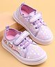 Cute Walk by Babyhug Casual shoes With Velcro Closure & Floral Applique - Purple