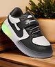 Maimne Colour Blocked Velcro Closure LED Shoes - Black