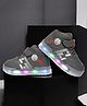 Maimne Basketball Designed Velcro Closure LED Shoes - Grey