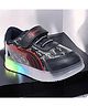 Maimne Yours Love Text Printed Velcro Closure LED Shoes - Black