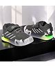 Maimne Striped Design Velcro Closure LED Shoes - Green
