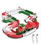 Mirana Block Rider Christmas Edition Toy Train Set for Kids - Colorful & Snowy Track Layout - Musical Engine with Jingles & Carols - USB Rechargeable Type-C - Santa's Gift for Boys & Girls 2-8 Years