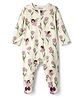 Babyoye 100% Cotton Knit Eco Conscious Full Sleeves Footed Sleepsuit With Eco Jiva Finish Fairy & Floral Print - Yellow