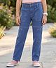 Pine Kids Woven Full Length Solid Denim Jeans - Light Blue