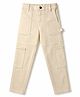 Pine Kids Woven Full Length Solid Denim Jeans - Cream