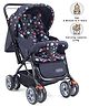Babyhug Comfy Ride Stroller - Dark Blue Polka