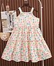 Mark & Mia Sleeveless Floral Printed Frock - Beige