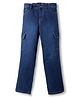 Pine Kids Denim Woven Full Length Washed Jeans With Cargo Pockets - Navy Blue