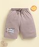 Biskid Sinker Knit Positive Energy Text Printed Shorts - Beige