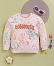 Biskid Sinker Knit Mickey & Friends Featuring Full Sleeves Minnie Printed Light Winter Sweatshirt - Peach