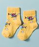 Mustang Knit Ankle Length Socks with Helicopter Design - Yellow