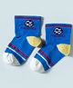 Mustang Knit Ankle Length Socks With Football Design - Royal Blue