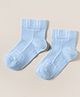 Mustang Knit Ankle Length Socks - Light Blue