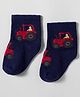 Mustang Knit Ankle Length Socks with Tractor Design - Navy Blue