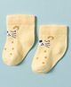 Mustang Knit Ankle Length Socks with Kitty Design - Yellow