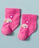 Mustang Knit Ankle Length Socks with Design - Fuchsia