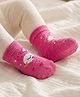 Mustang Knit Ankle Length Socks with Design - Fuchsia