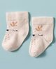Mustang Knit Ankle Length Socks with Deer Design - Off White