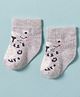 Mustang Knit Ankle Length Socks with Design - Grey