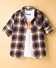 Pine Kids Cotton Woven Full Sleeves Checks Shirt With Printed Inner Tee - Multicolor