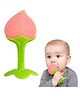 FunBlast Fruits Silicone Baby Teether Toy for Kids  Pack of 1 (Peach)