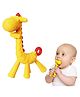 FunBlast Giraffe Silicone Baby Teether Toy for Babies  Pack of 1 (Yellow)